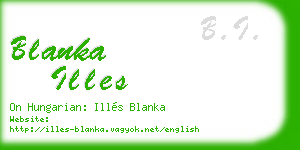blanka illes business card